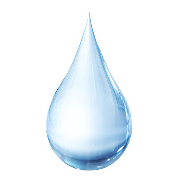 drop of water on transparent 