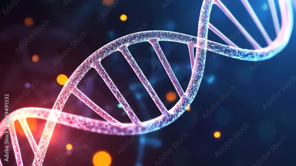 Poster digital representation of dna double helix.