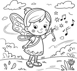 angel line art illustration stock photos