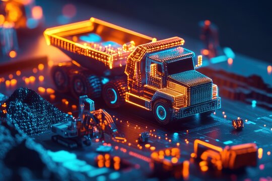 Digital construction truck