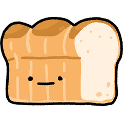 Cartoon Doodle Loaf Bread Character