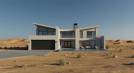 Modern Desert Oasis A Contemporary Home Set Amidst the Arid Landscape