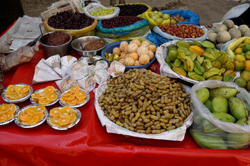 fresh fruits from the local market in india