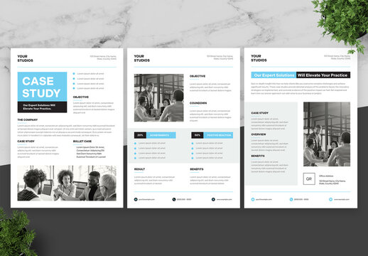 Blue And Black Case Study Flyer