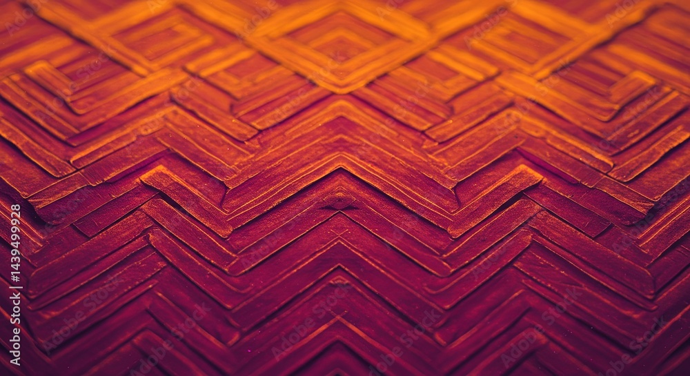 Poster A pattern of orange squares and triangles