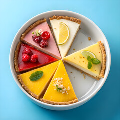 A fresh and delicious fruit salad with red strawberries is served on a white plate as a healthy meal or sweet dessert