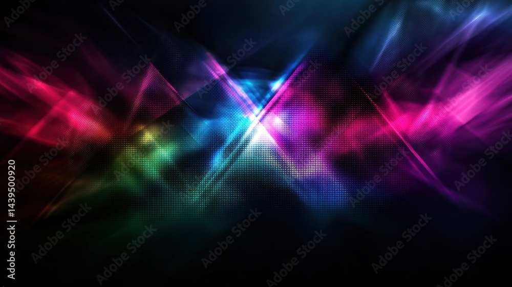 Canvas Prints colorful abstract light streaks intersecting on dark background