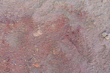 Close up view of the rugged slopes of Iceland showing volcanic formations minerals and erosion...