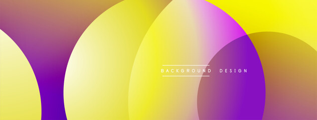 Abstract colorful overlapping circles create vibrant gradient background. Modern design elements suggest fluidity, warmth.