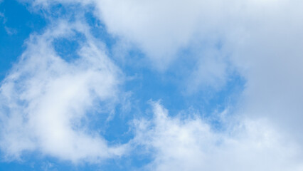 gray blue background, sky and clouds in the background