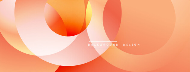Abstract orange background. Overlapping circles create soft gradients, warm tones. Minimalist design, modern aesthetic. Smooth transitions, subtle textures.