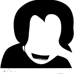 Black and White Silhouette or Line Art Illustration of Man or Woman Handing Mobile Phone - Communication Concept