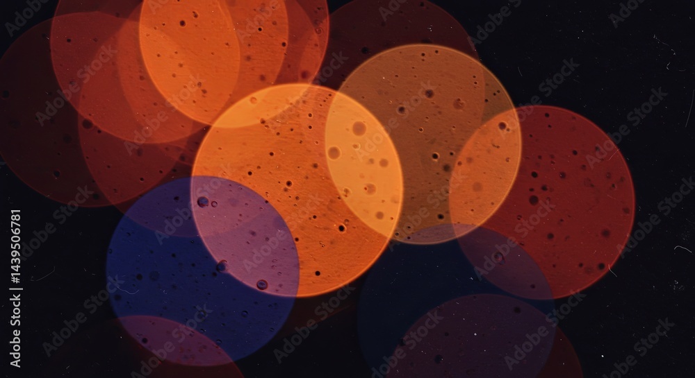 Poster a blurry image of a bunch of colorful circles