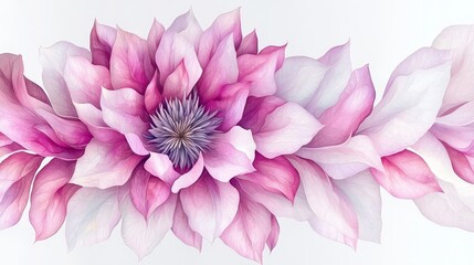 Obraz premium Stunning Clematis Flower with Delicate Pink Petals and Artistic Design