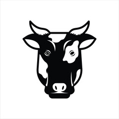 Cow Head Silhouette Icon