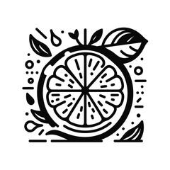 Lemon slice illustration, zesty mood, vibrant design, on white background, copy space
