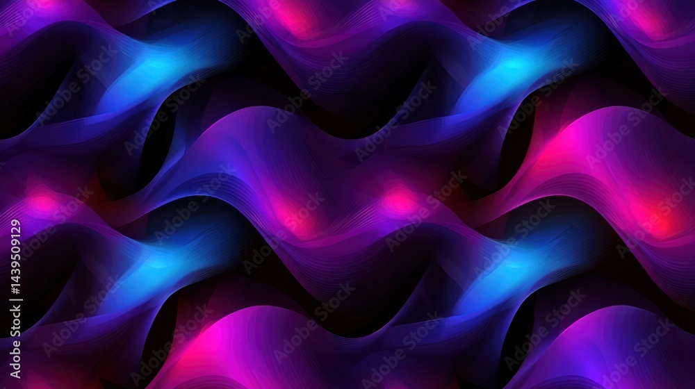 Canvas Prints abstract vibrant wavy neon pattern background