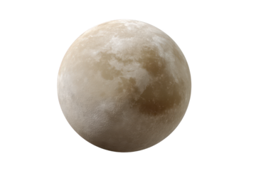 Planet moon on transparent background