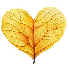 Obraz premium Heart Shaped Leaf Yellow