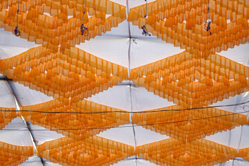colorful decoration at hindu banana festival in baga goa
