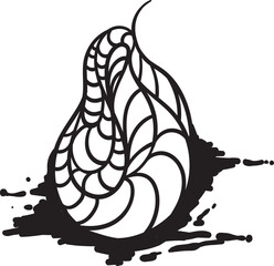 Abstract Snake Illustration design with simply black line style