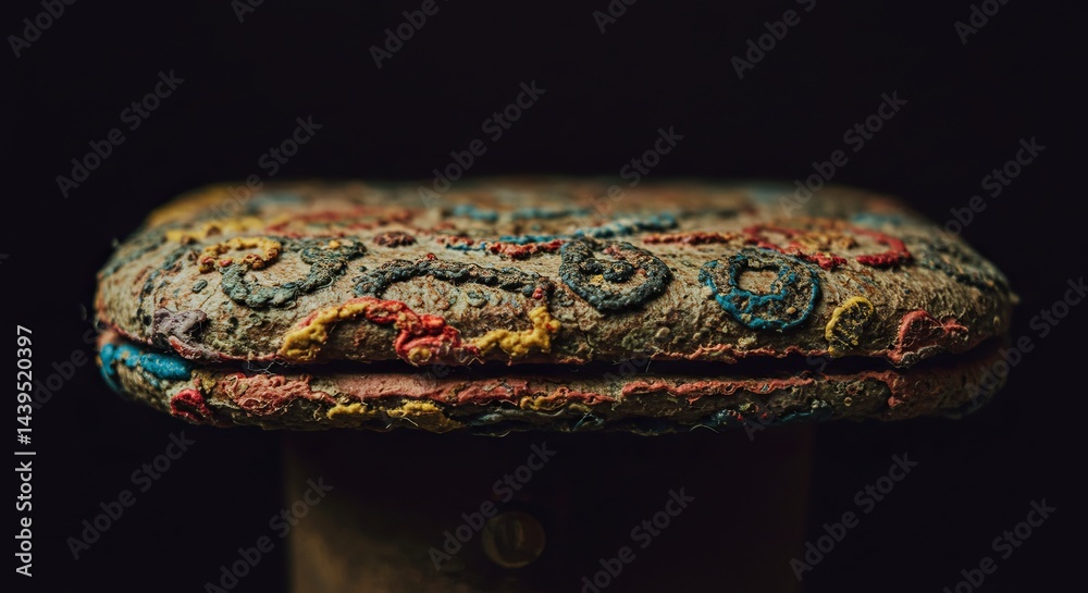 Poster A colorful object with a black background