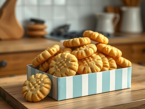 butter cookies on the box set