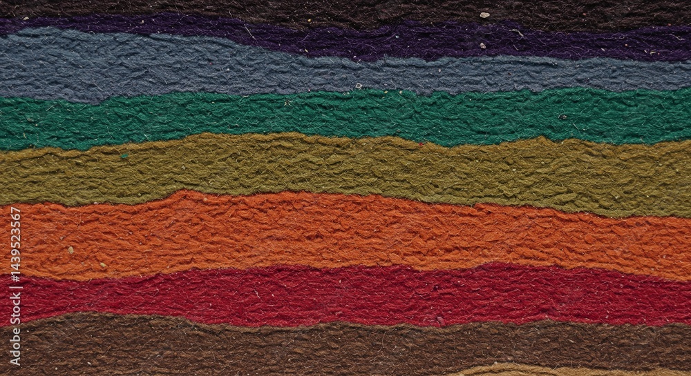 Poster a colorful carpet with a striped pattern