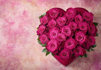 Heart-shaped rose arrangement