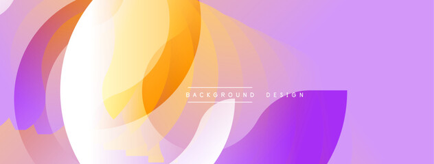 Abstract colorful layers create dynamic visual effect. Soft gradients blend, forming modern background design. Smooth shapes overlap.