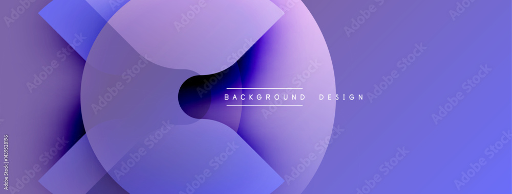 Poster Abstract purple layers create dynamic visual flow. Modern design emphasizes gradients, shapes, smooth transitions. Minimalist aesthetic.