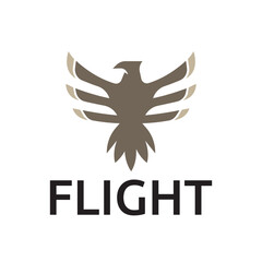 Eagle Hawk Falcon Bird Animal Flight Wings Freedom Logo Template
