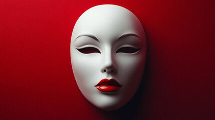 Mysterious Artistic Mask with Dramatic Lighting