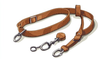 Obraz premium Brown leather camera strap