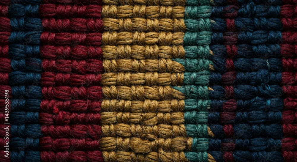 Poster a colorful rug with a striped pattern