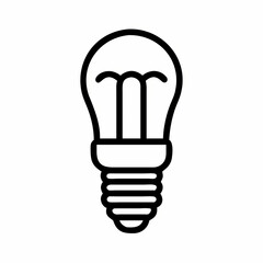 Obraz premium LED Light Bulb Icon: Energy Efficient Lighting Graphic