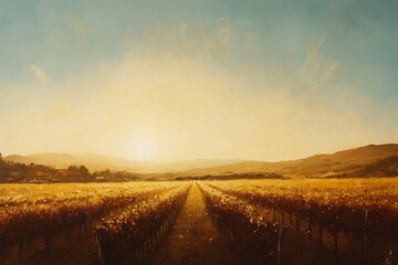 Obraz premium misty morning in the field