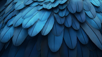 Obraz premium Vibrant blue feathers create a stunning texture