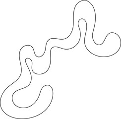Obraz premium squiggle abstract shape outline
