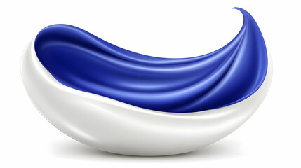 Abstract blue design featuring a clean blue glass sphere and a dynamic wave motion from a water drop against a light blue backdrop