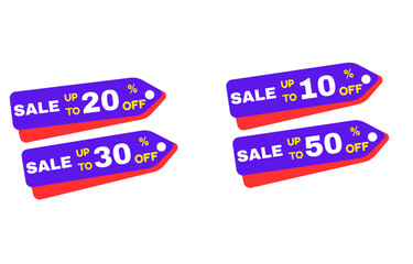 Colorful Sale Banners Featuring Bold Discount Texts – 