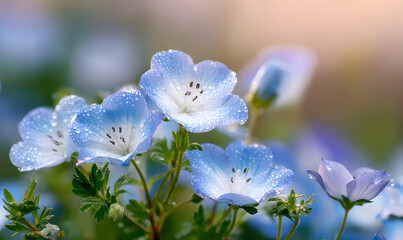 forget me not flower background-generative ai