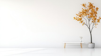 Obraz premium Minimalist Autumnal Living Room Scene