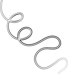 ink outline abstract squiggle line
