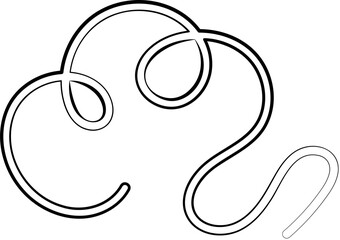 ink outline abstract squiggle line