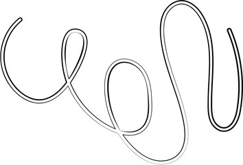 ink outline abstract squiggle line