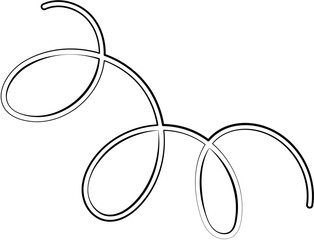 ink outline abstract squiggle line