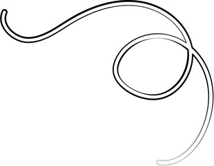 ink outline abstract squiggle line
