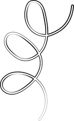 ink outline abstract squiggle line