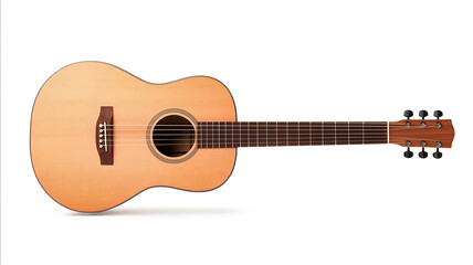 mock up guitar on white background